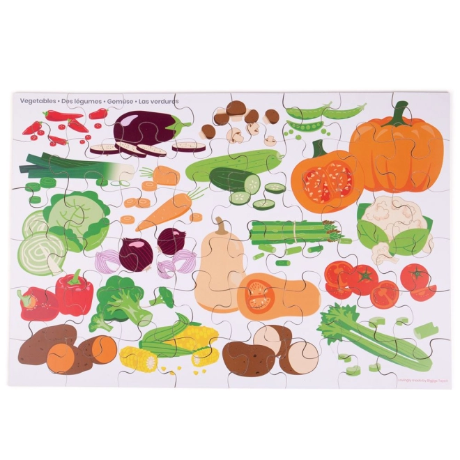 Puzzle colorat cu legume
