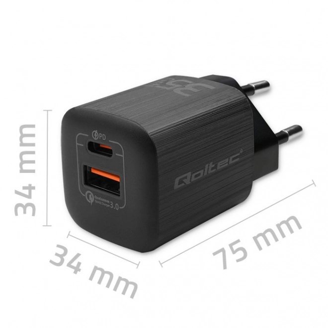 Încărcător Ultra Rapid 35W cu Tehnologie GaN, Qoltec