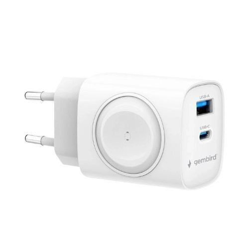 Încărcător USB-A USB-C 20W Power Delivery Quick Charge alb