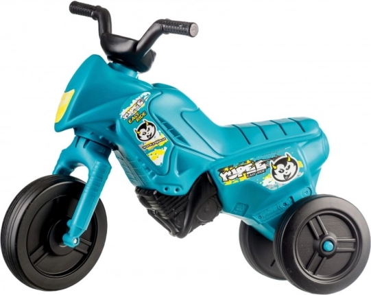 Bicicletă de echilibru Enduro Yupee mică din plastic – Turcoaz