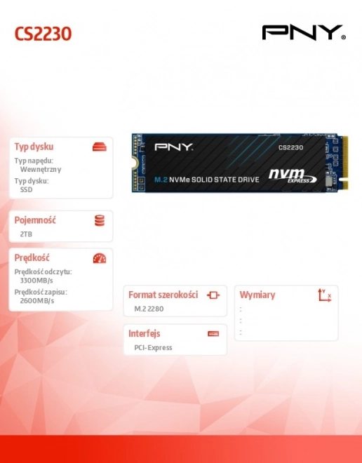 Ssd 2tb M.2 Pny Cs2230