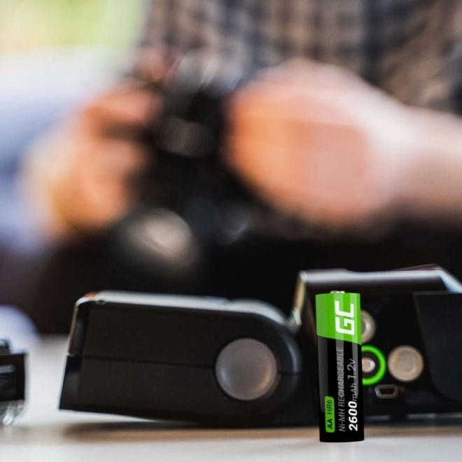 Baterii reîncărcabile AA 2600mAh Green Cell set 16 bucăți