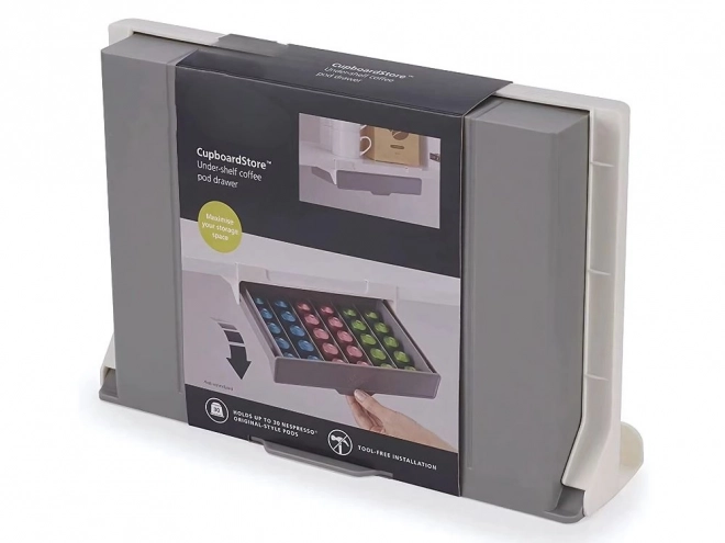 Organizator de capsule cafea cu montare sub dulap pentru Nespresso