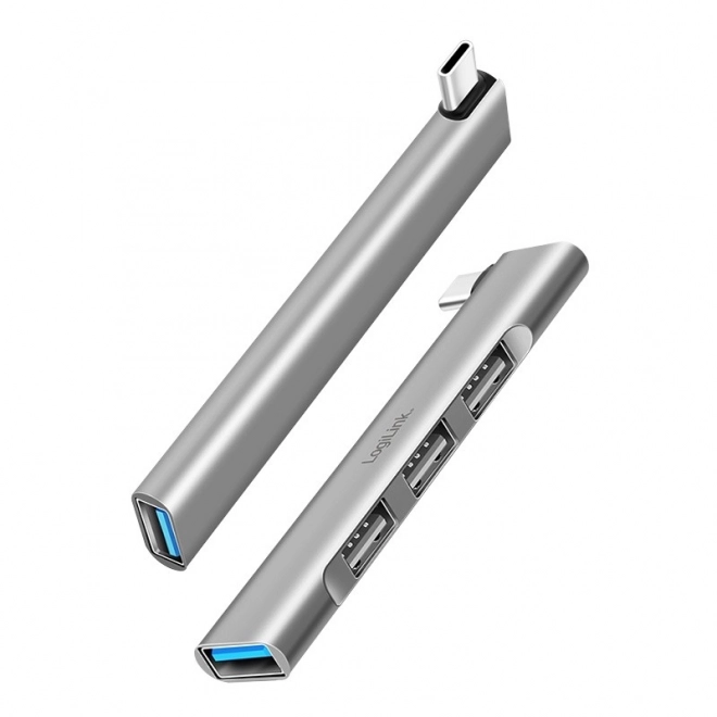 Hub USB-C elegant cu 1x USB-A 3.0 și 3x USB-A 2.0
