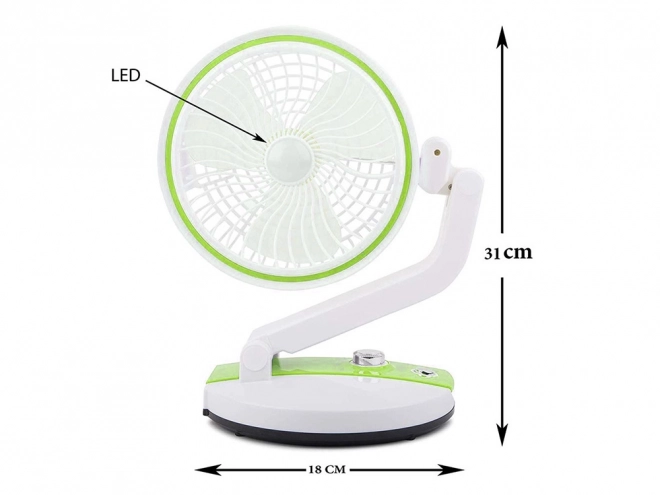 Ventilator portabil pliabil cu lumină LED