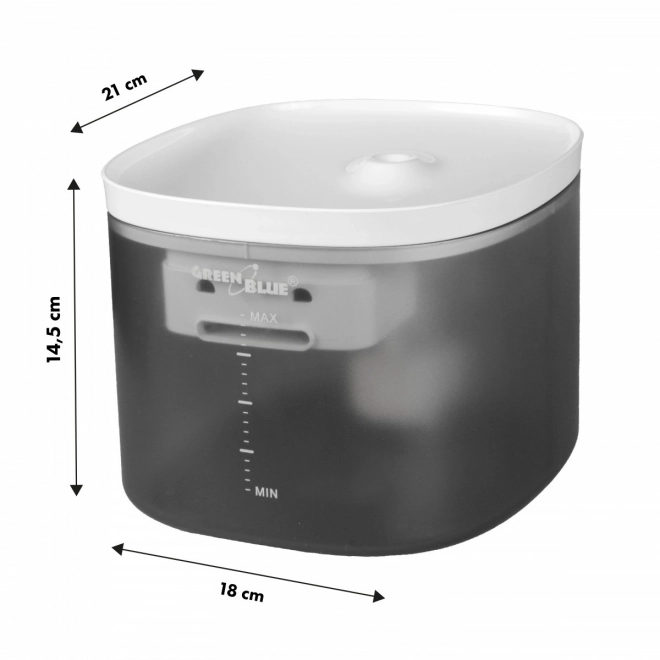 Poideț automat pentru animale GreenBlue 3L, USB, gri