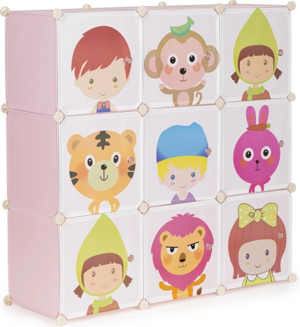 Dulap modular pentru copii cu 9 rafturi