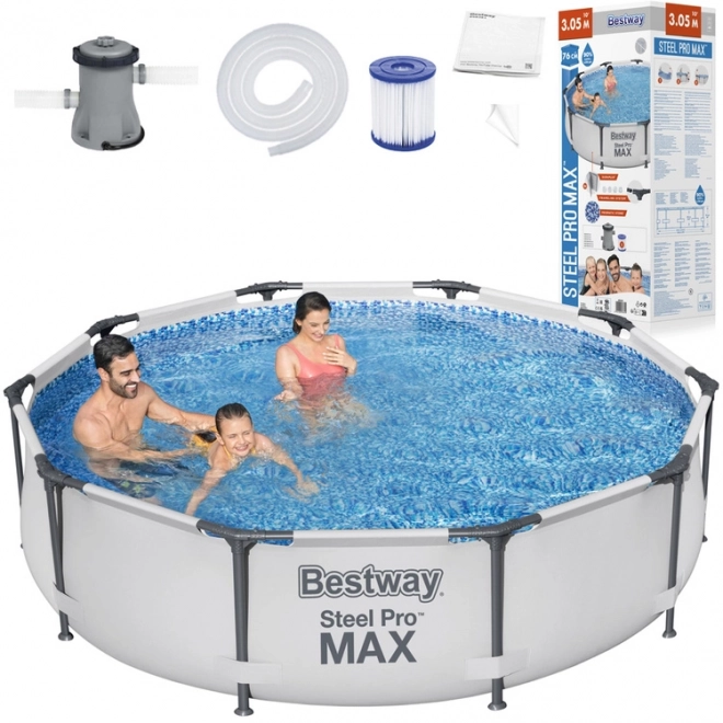 Bestway piscină rotundă cu cadru 305x76 cm