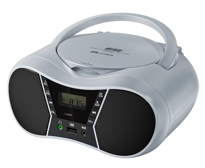 Radio portabil cu cd și bluetooth argintiu