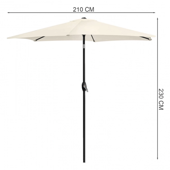 Umbrela de grădină pliabilă Bauerkraft 210 cm bej