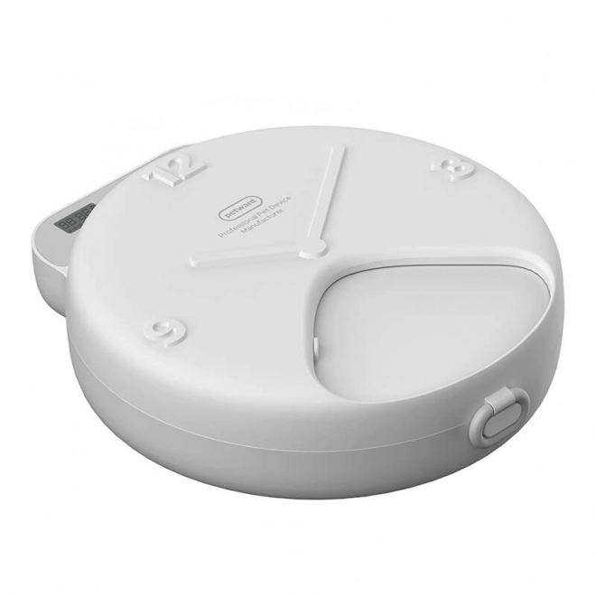 Distribuitor automat pentru hrană animale de companie cu temporizator