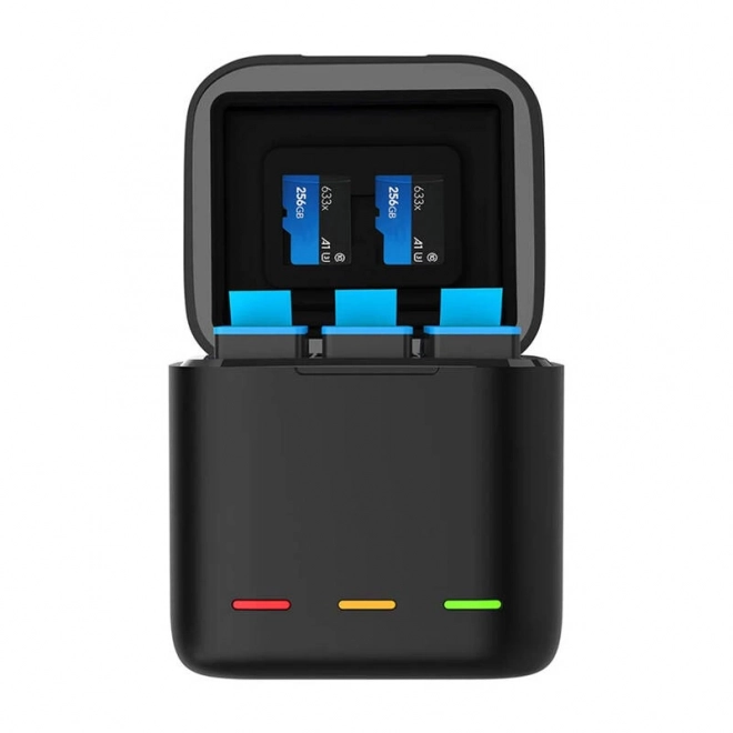 Încărcător triplu canal Box Telesin + 2 baterii pentru GoPro Hero