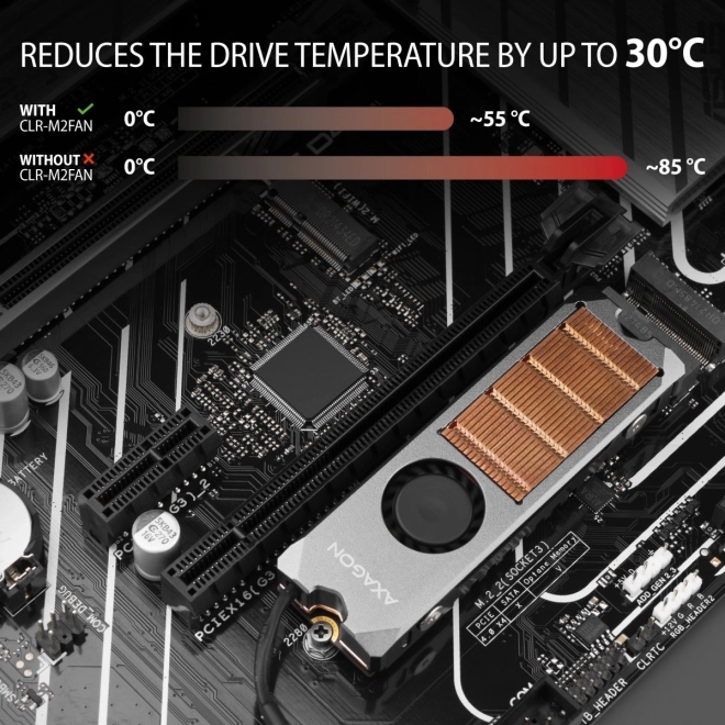 Radiator cu ventilator pentru SSD M.2