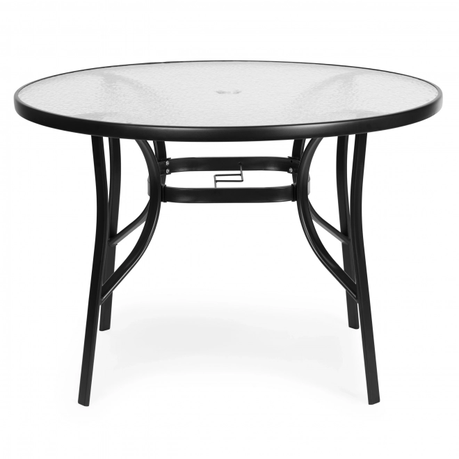 Masă de grădină rotundă 80 cm cu deschidere pentru umbrele