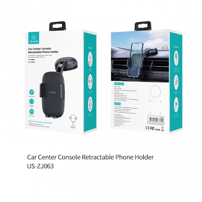Suport auto cockpit sau parbriz negru
