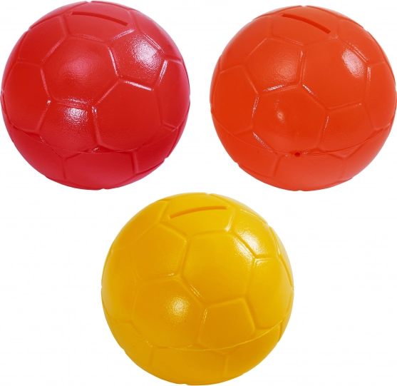 Pușculiță minge Tango din plastic 11 cm, 2 culori