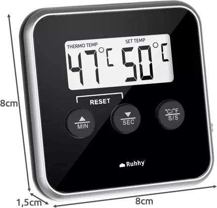 Afișaj LCD clar și comutare °C/°F