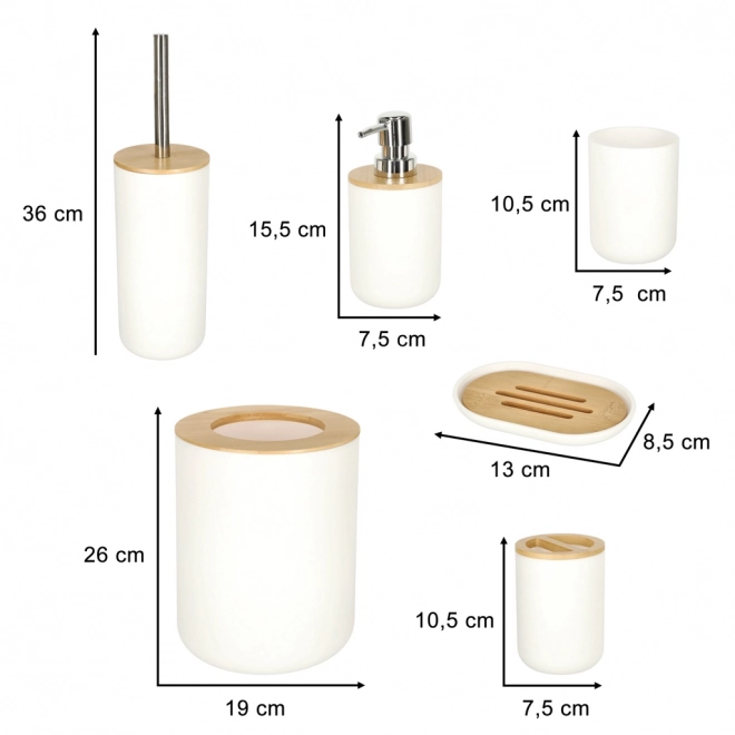 Set baie alb cu 6 piese