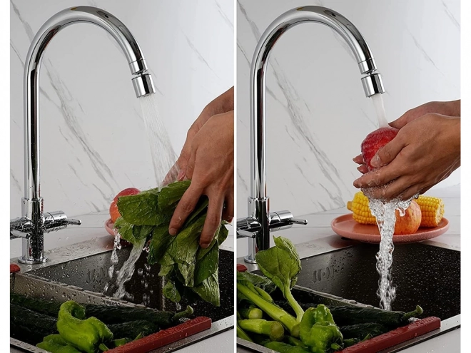 Perlator extensibil pentru robinet cu rotație 360