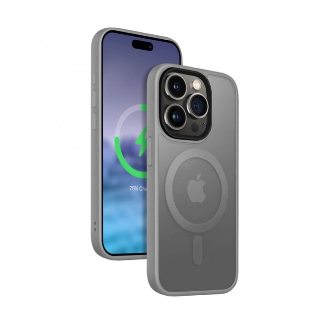 Husă Hybrid Frost Mag Cover iPhone 15 Pro MagSafe Gri