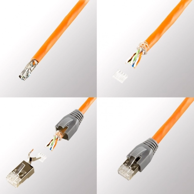 Conectori ecranati RJ45 CAT.6, 6A, 7 - 10 bucăți