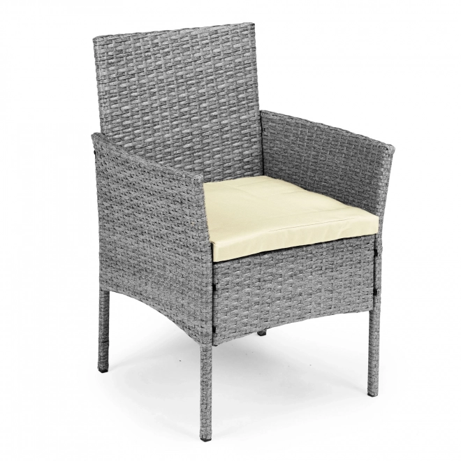Set de mobilier de grădină din ratan sintetic - bancă, masă, scaune gri MultiGarden