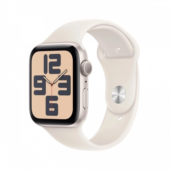 Apple Watch SE GPS cu carcasă din aluminiu 40 mm în strălucirea lunii cu curea sport M/L