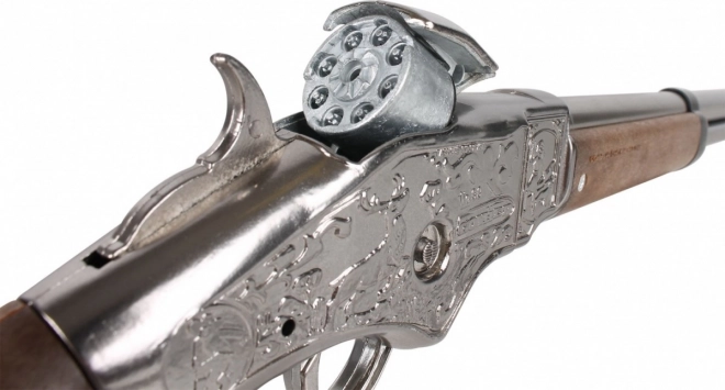 Pușcă cowboy metalică cu 8 proiectile