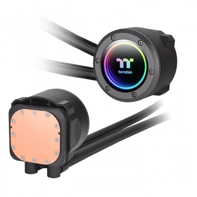 Răcire cu apă Thermaltake TH280 V2 ARGB cu bloc de cupru pentru CPU și două ventilatoare de 140mm