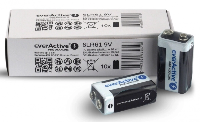 Baterie EverActive pro alcaline 9V