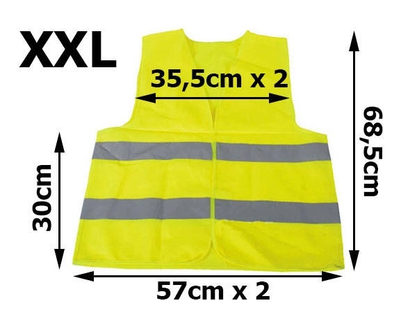 Vestă reflectorizantă galbenă cu scai XXL