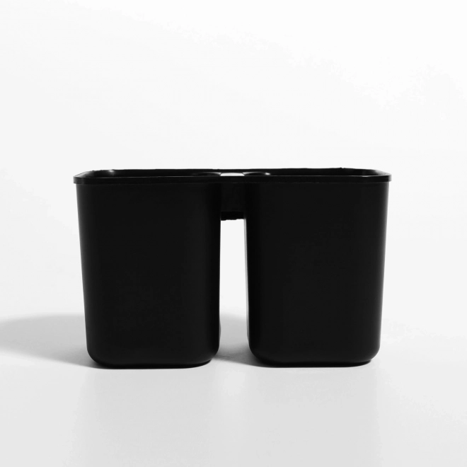 Etajeră pentru scurgere vase cu mânere din lemn, negru