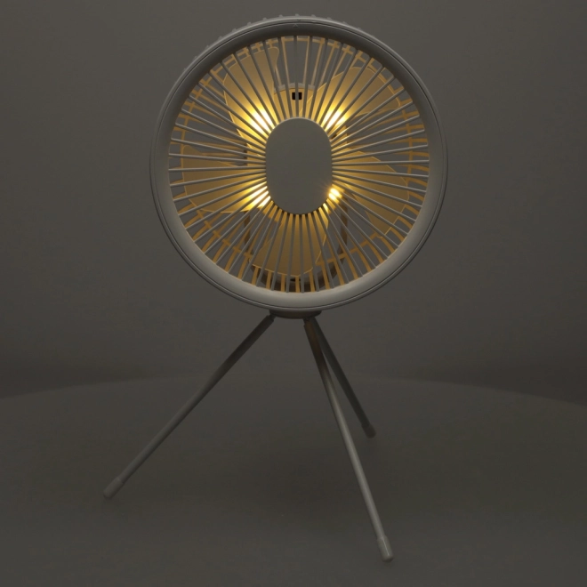 Ventilator de birou fără fir alb