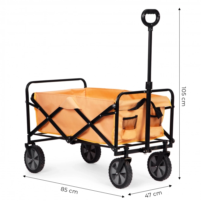 Cărucior de transport pliabil MultiGarden 47x105 cm, portocaliu