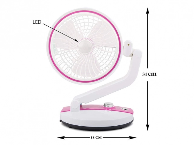 Ventilator portabil pliabil cu lumină LED