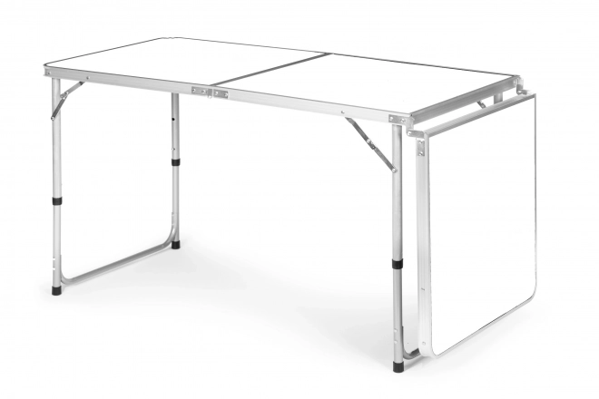 Masă turistică, masă pliabilă de camping, blat alb 180 x 60 cm