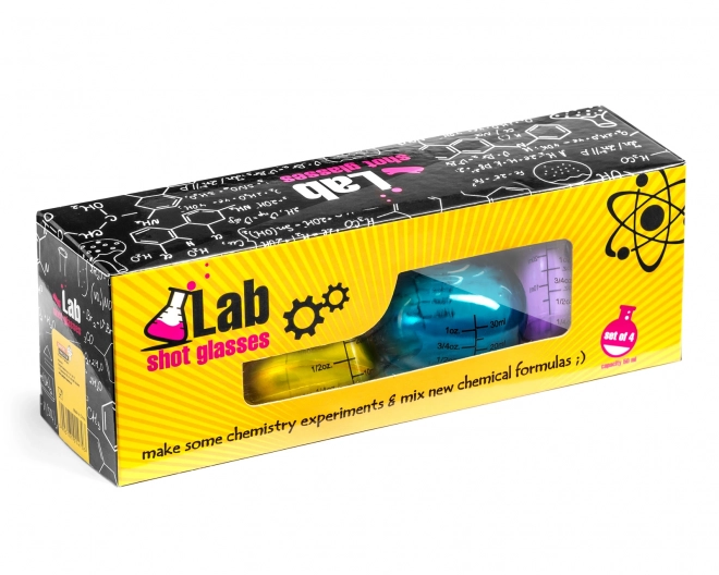 Pahare de shot din plastic Chimie - set de 4 bucăți