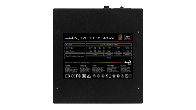 Sursă de alimentare AeroCool Lux RGB 750W