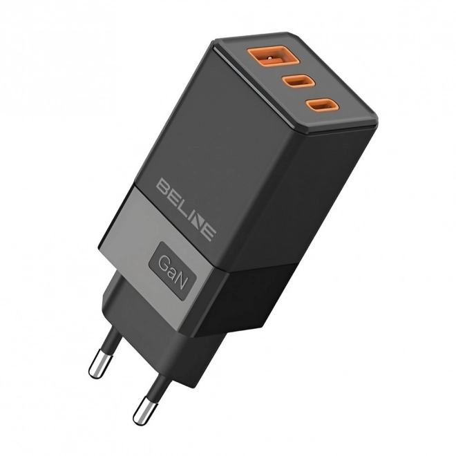 Încărcător 65W GaN cu 2xUSB-C și USB-A Negru