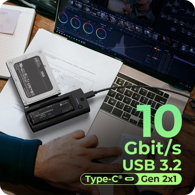 Docking station pentru SSD NVMe M.2 și SATA