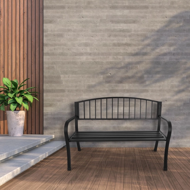 Bancă de grădină cu spătar pentru terasă și balcon
