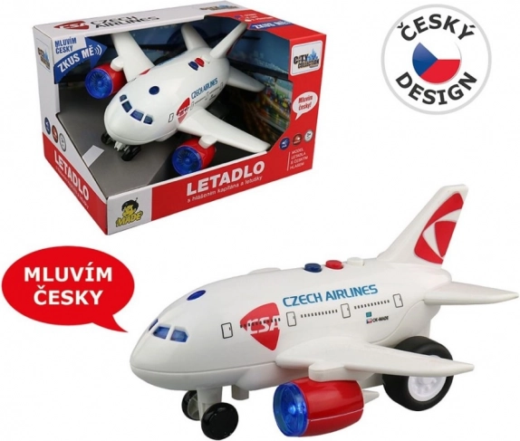 Avion ČSA cu anunțuri ale căpitanului și însoțitoarei de bord, cu mecanism cu inerție 20 cm