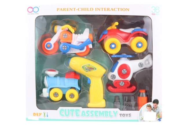 Set de asamblare vehicule pentru copii