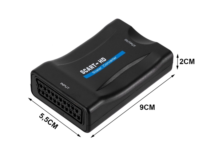 Adaptor convertor scart la hdmi av euro full hd
