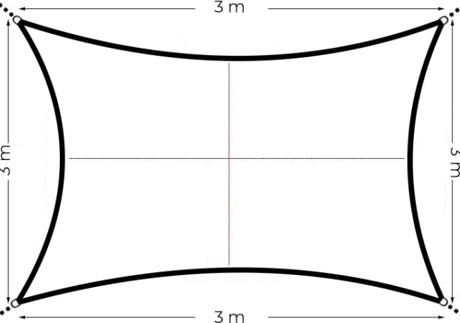 Umbrelă pătrată bej naviga cu baldachin impermeabil ModernHome – 3 x 3 m