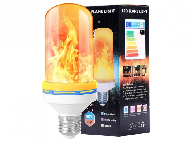 Bec LED decorativ flacără vie E27 9W