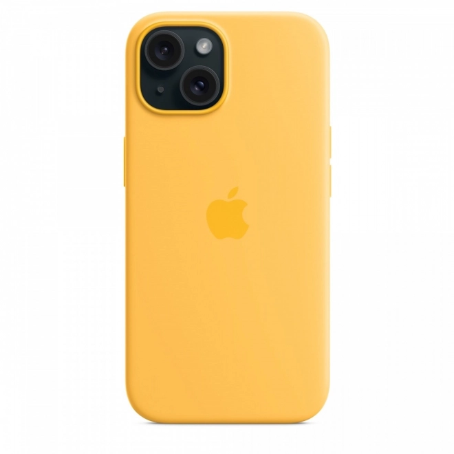 Husa silicon cu MagSafe pentru iPhone 15 - Sunshine