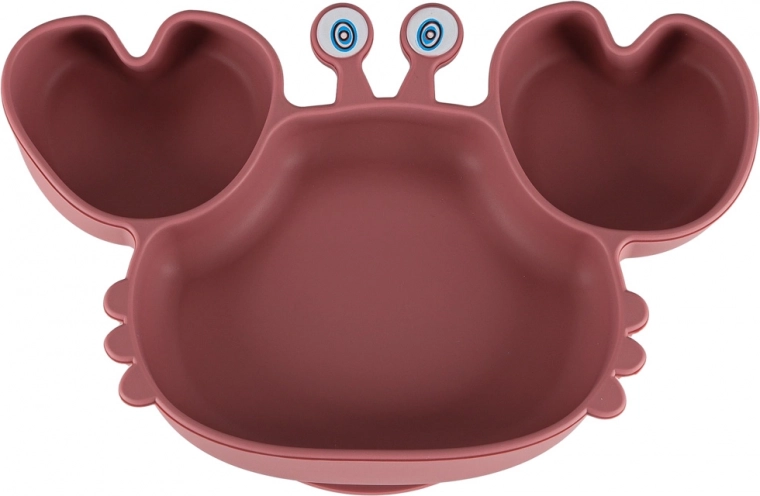 Farfurie crab compartimentată cu ventuză puternică