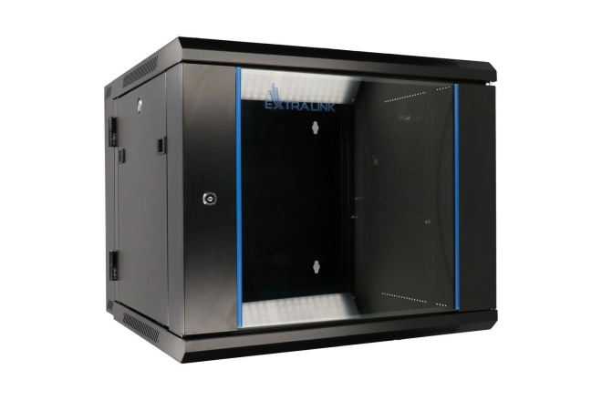Dulap rack cu montare pe perete cu două secțiuni 6U 600x600 negru
