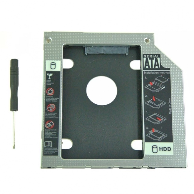 Cadru din aluminiu pentru al doilea disc 2,5" HDD 9,5 mm